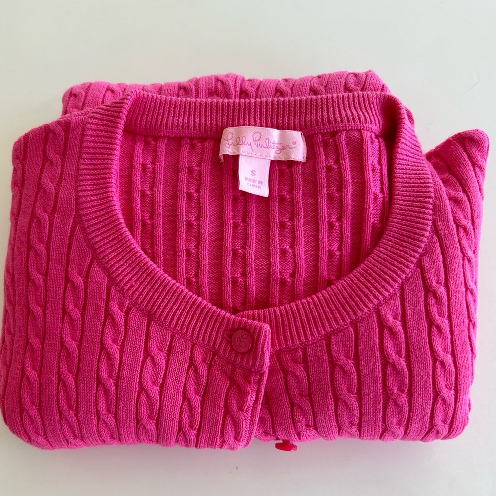 Lily Pulitzer PINK 100% cotton cardigan